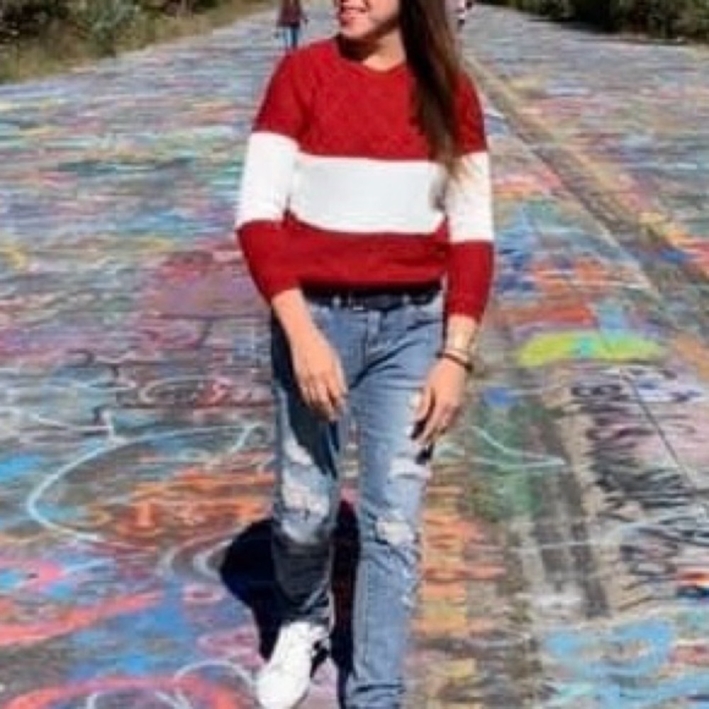 Korean Fashion Y2k 3/4 sleeve Cable Knit Sweater